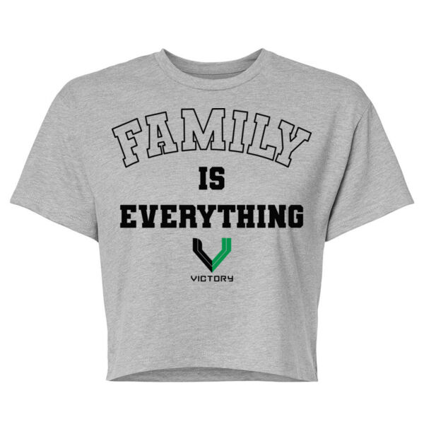 VICTORY FITNESS - FAMILY IS EVERYTHING - WOMEN'S CROP TEE - $SG567P$ Thumbnail